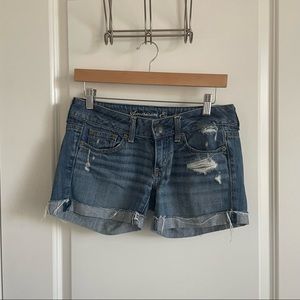 American Eagle Denim Shorts Size 0